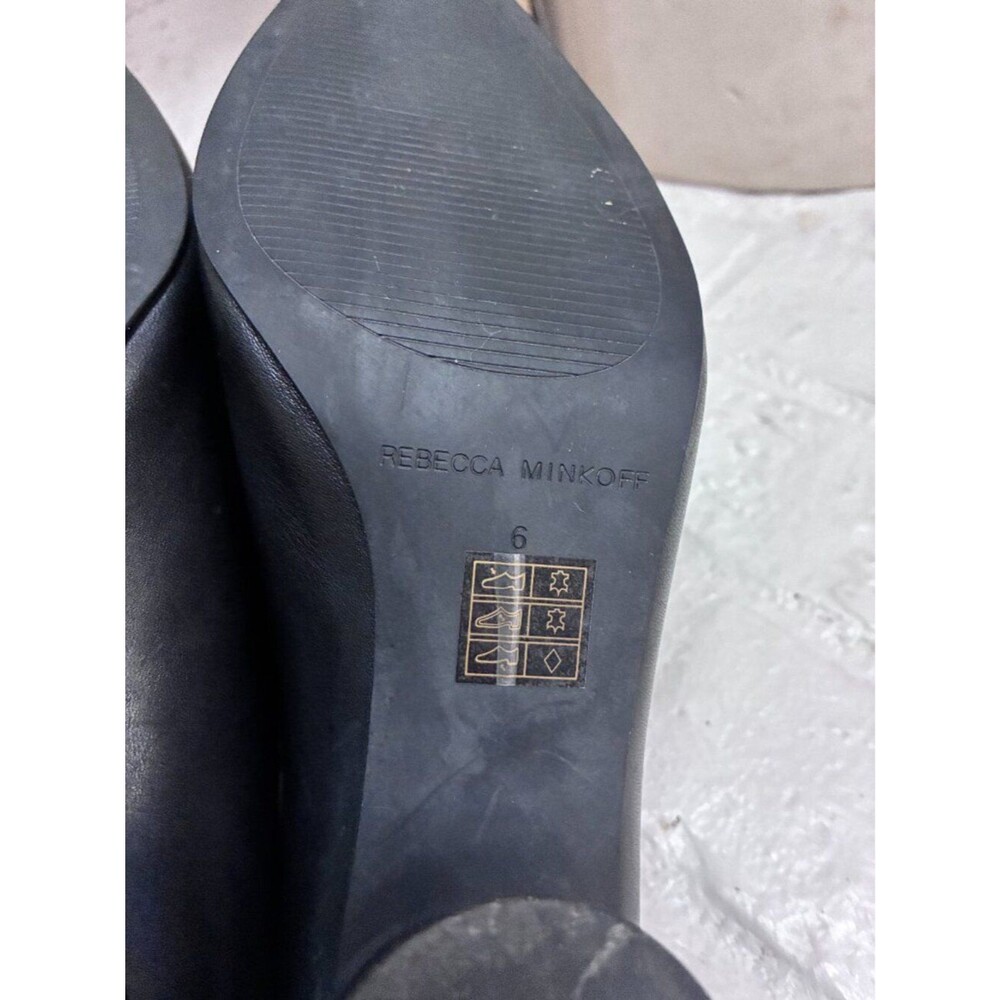 Rebecca Minkoff Tabitha Mule Heeled Slip On Shoe - Size 6 - Black Leather - Picture 6 of 10
